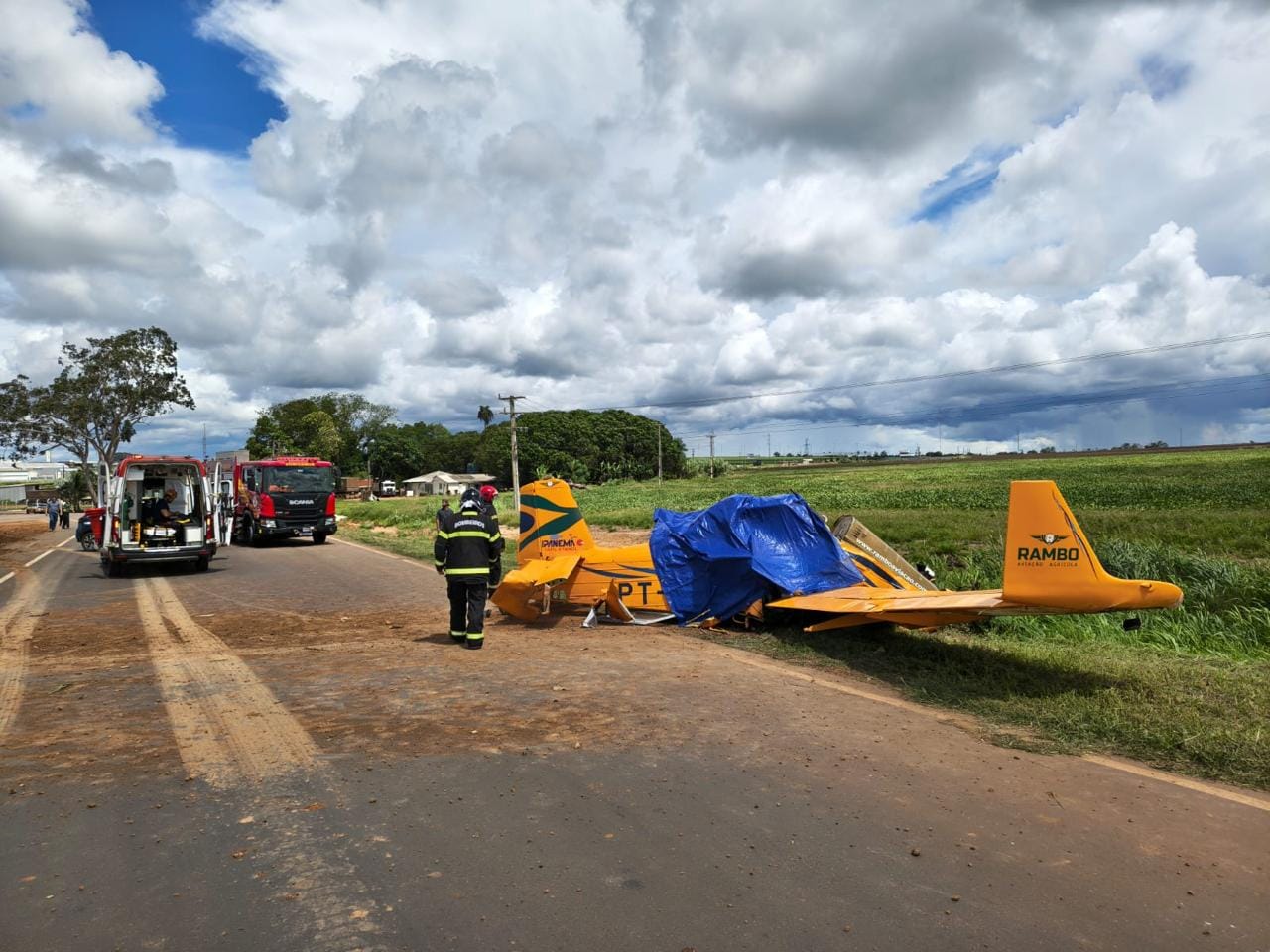 Queda de avião mata piloto de 23 anos na entrada de Primavera do Leste; veja