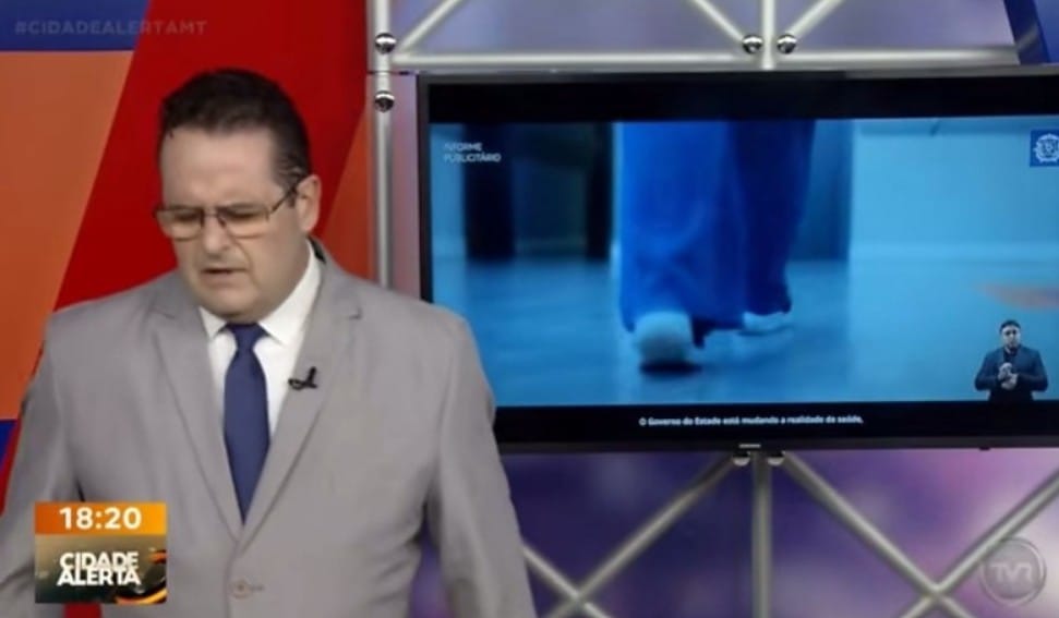 Apresentador passa mal ao vivo, é atendido em hospital de Cuiabá e tranquiliza público