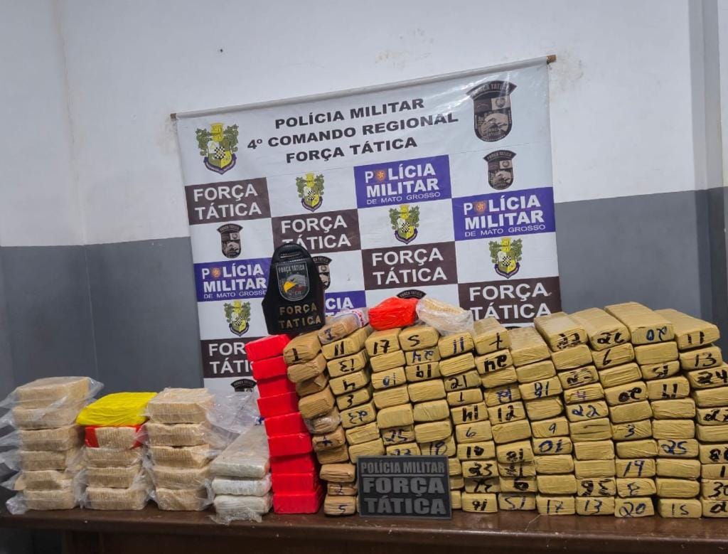Força Tática apreende 141 quilos de drogas e causa prejuízo de R$ 2,5 milhões