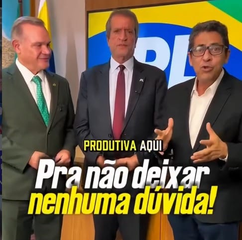 Wellington junta presidentes nacional e estadual do PL para deixar claro que é o candidato da direita em MT