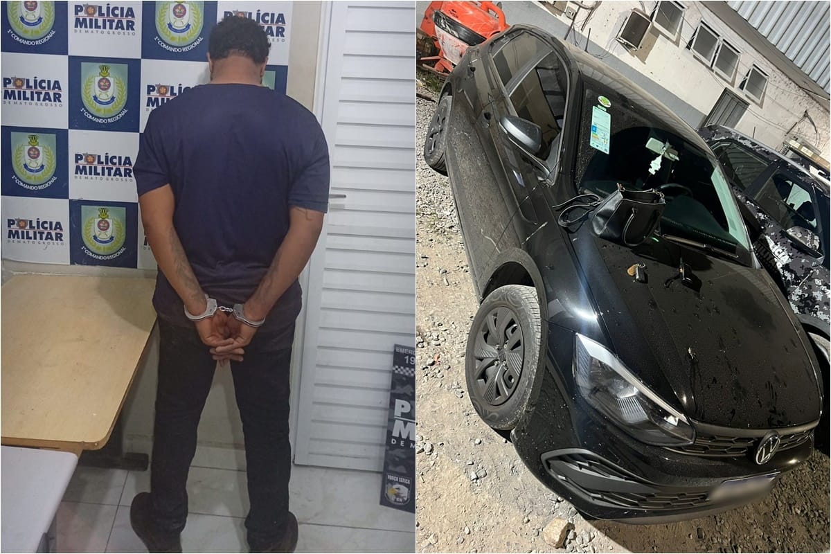 Homem é preso por furtar carro no Parque das águas e alega dívida com facção