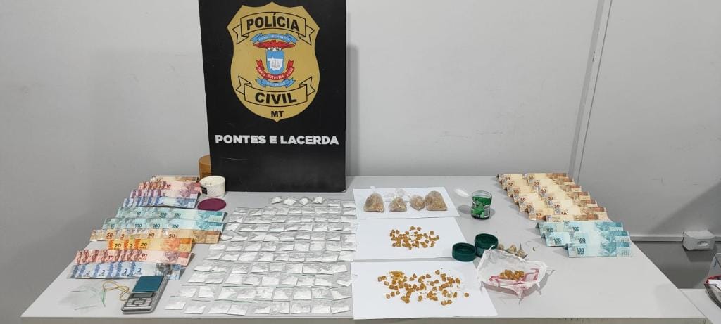 Polícia Civil prende 5 pessoas por tráfico de drogas em Pontes e Lacerda