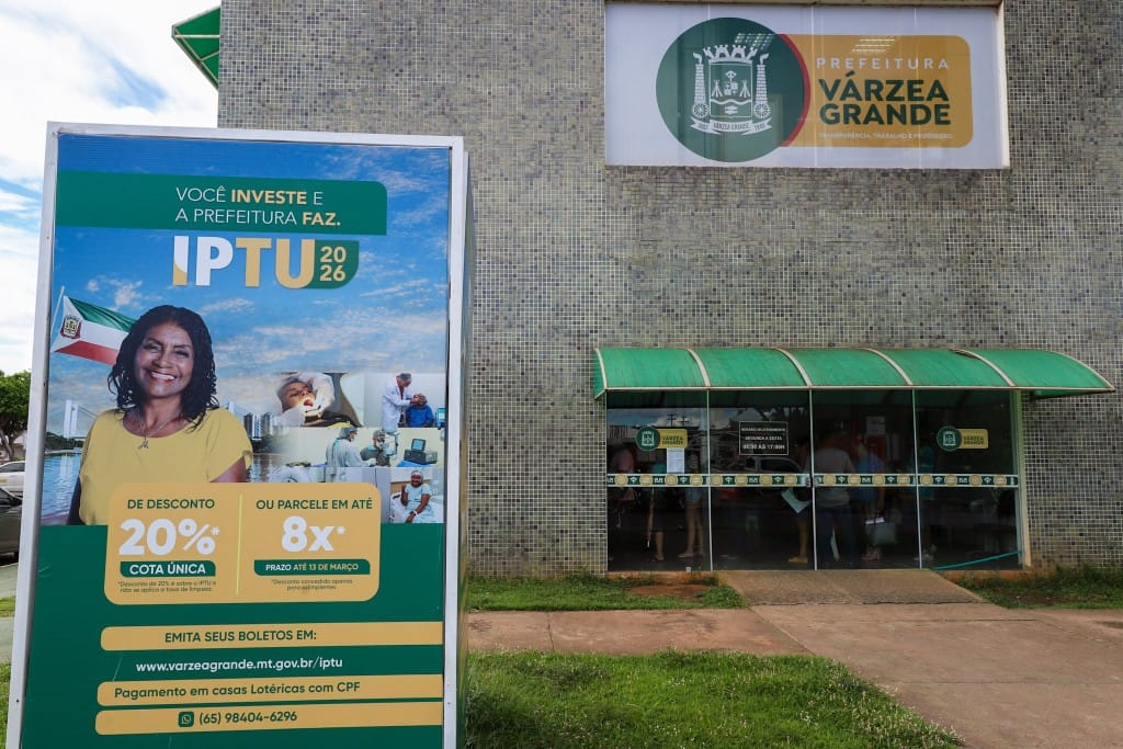 Várzea Grande mantém atendimento para IPTU e Refis com descontos de até 80%