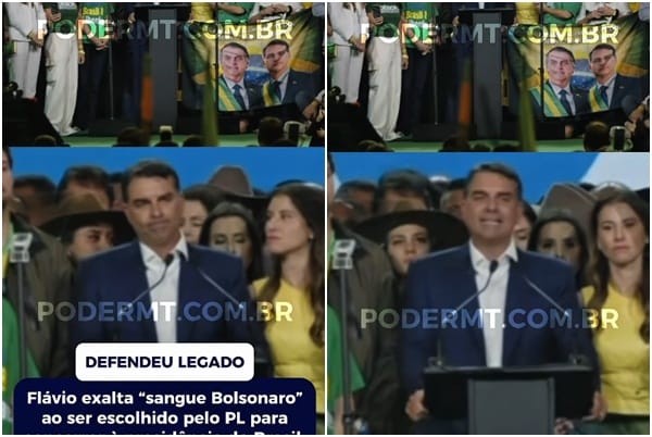 Flávio exalta "sangue Bolsonaro" ao ser escolhido pelo PL para concorrer à presidência do Brasil