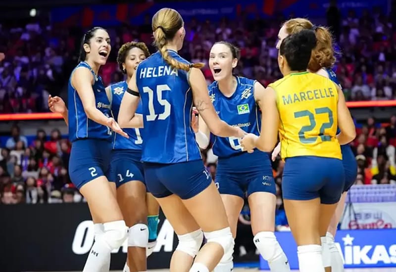 Brasil vence o Japão na Liga das Nações e mantém vice-liderança da competição