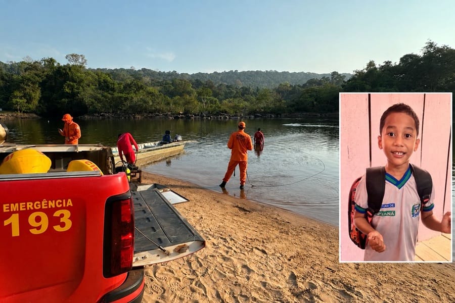 Menino de 5 anos desaparece durante brincadeira e é encontrado morto em rio