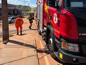 Corpo de Bombeiros controla princípio de incêndio em auto mecânica