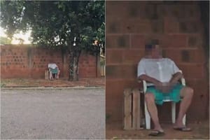 Idoso é flagrado se masturbando próximo a escola em MT; veja vídeo