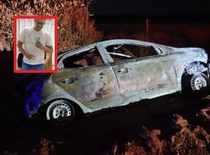 Corpo carbonizado em carro incendiado pode ser de motorista de aplicativo desaparecido