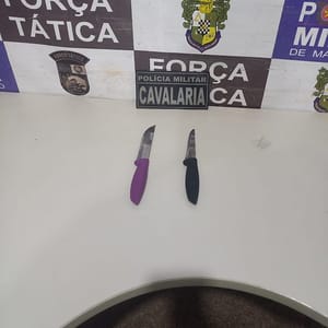 Homem agride esposa, dá cabeçada na filha e faz as duas reféns com facas de cozinha