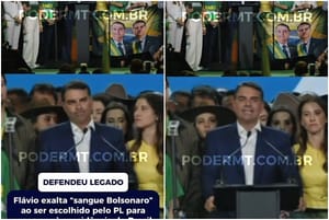 Flávio exalta "sangue Bolsonaro" ao ser escolhido pelo PL para concorrer à presidência do Brasil