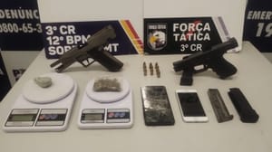 PM conduz quatro faccionados, apreende pistolas e impede execução em Sorriso