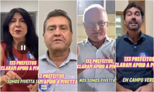 Vídeo com prefeitos tenta criar apoio a Pivetta, mas pesquisas mostram que não garante voto