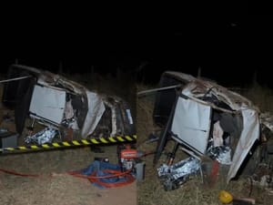 Motorista morre após utilitário bater em carreta estacionada na BR-163