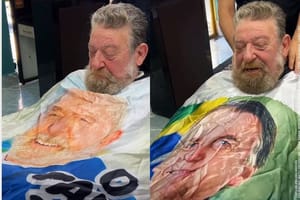 Barbudo cai em pegadinha com avental de Lula e reage: “Tira isso daí”