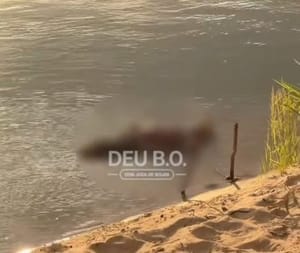 Banhistas encontram corpo boiando no Rio Paraguai, em Cáceres